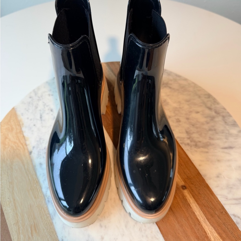 Dolce Vita Glossy Black Rain Boots